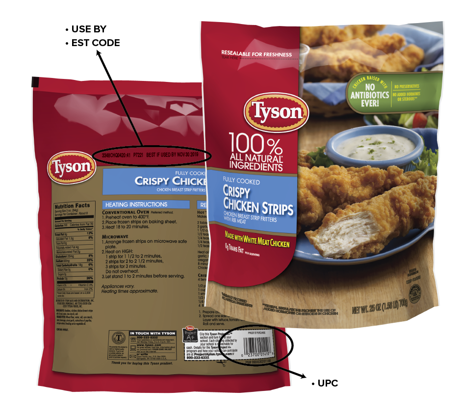 Limited Amounts of Tyson® and Spare Time® Brand Chicken Strips